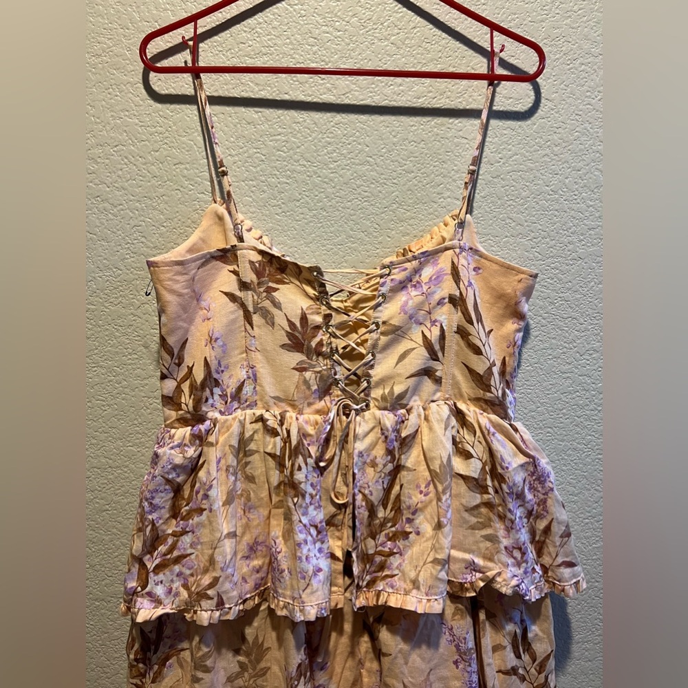 House of Harlow 1960 Floral Tier Corset Dress Size Medium - Picture 12 of 15